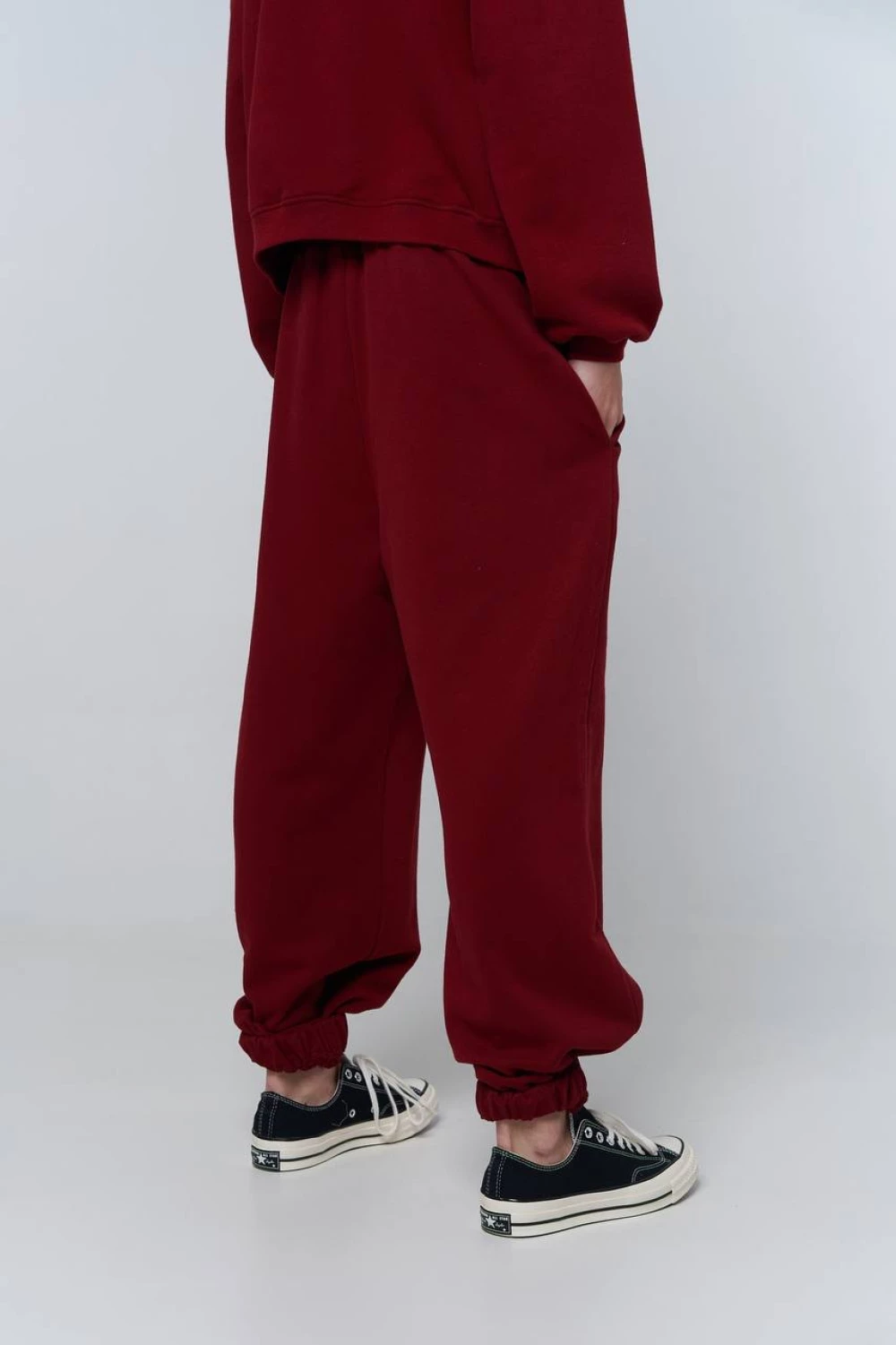штани groove у темно-червоному кольорі