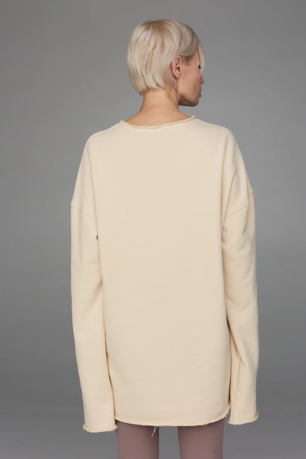 sweatshirt "relax fit" in vanilla color