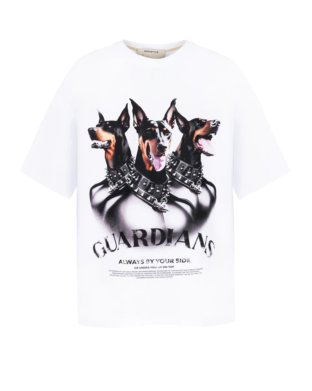 t-shirt "guardians" in white color