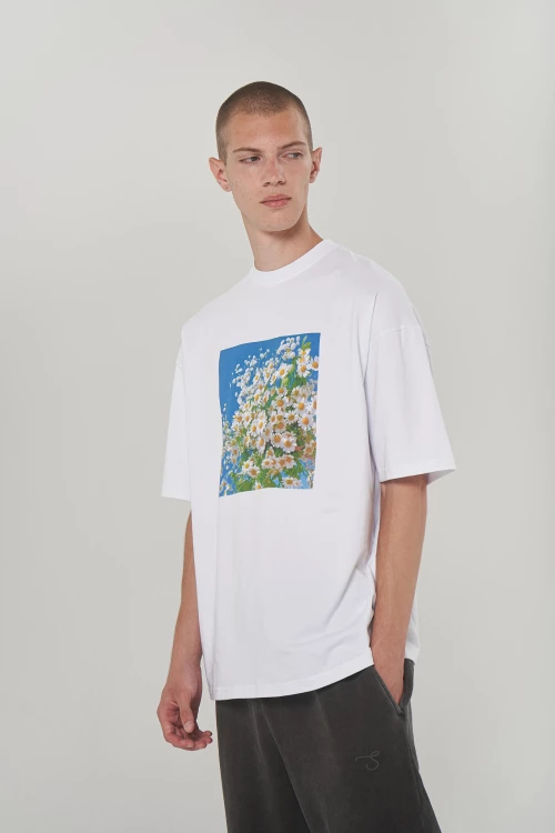 daisies t-shirt in white
