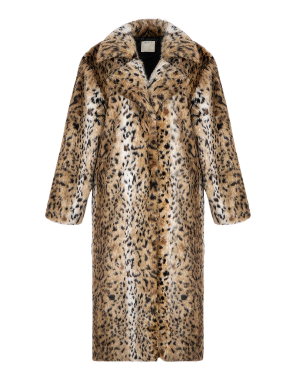 fur coat "donna" with leopard print