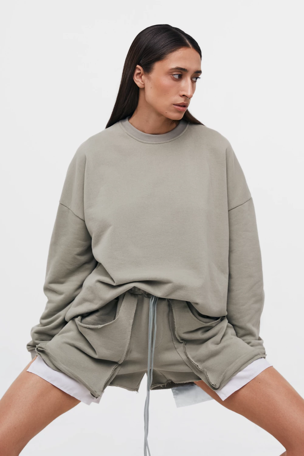 sweatshirt "basic" in forest color