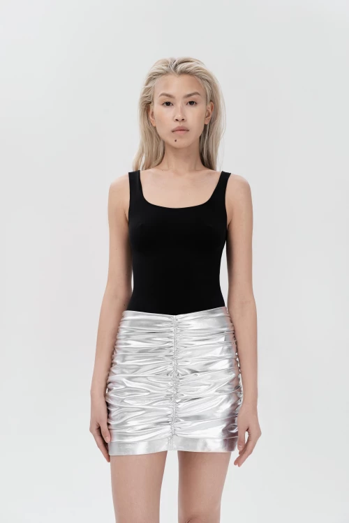 silver sexy skirt