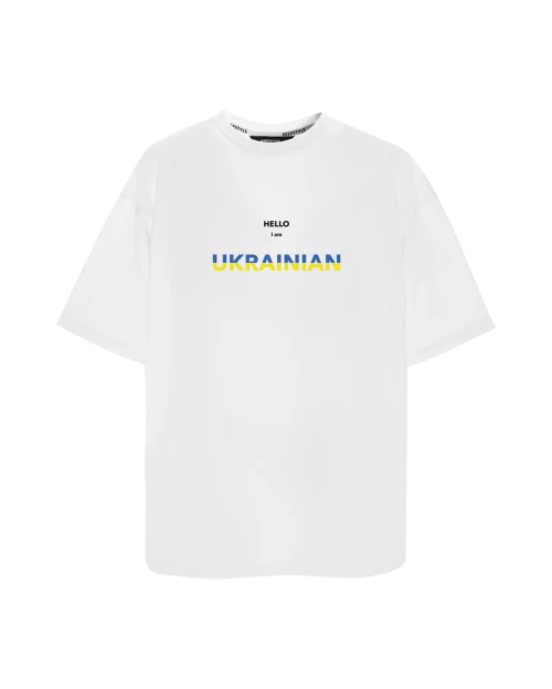 футболка ukrainian у білому кольорі