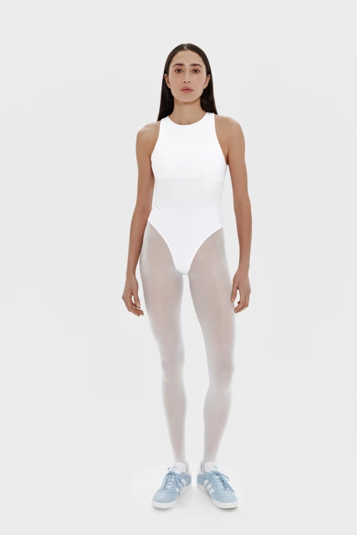 smooth bodysuit in white color