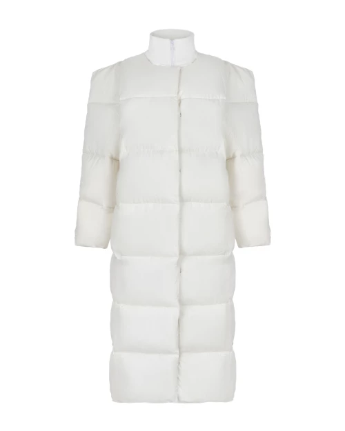 long puffer jacket  in milk color