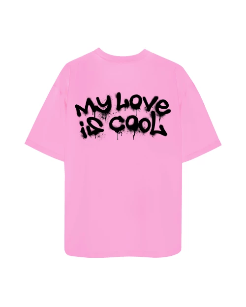 t-shirt my love is cool in bubble color