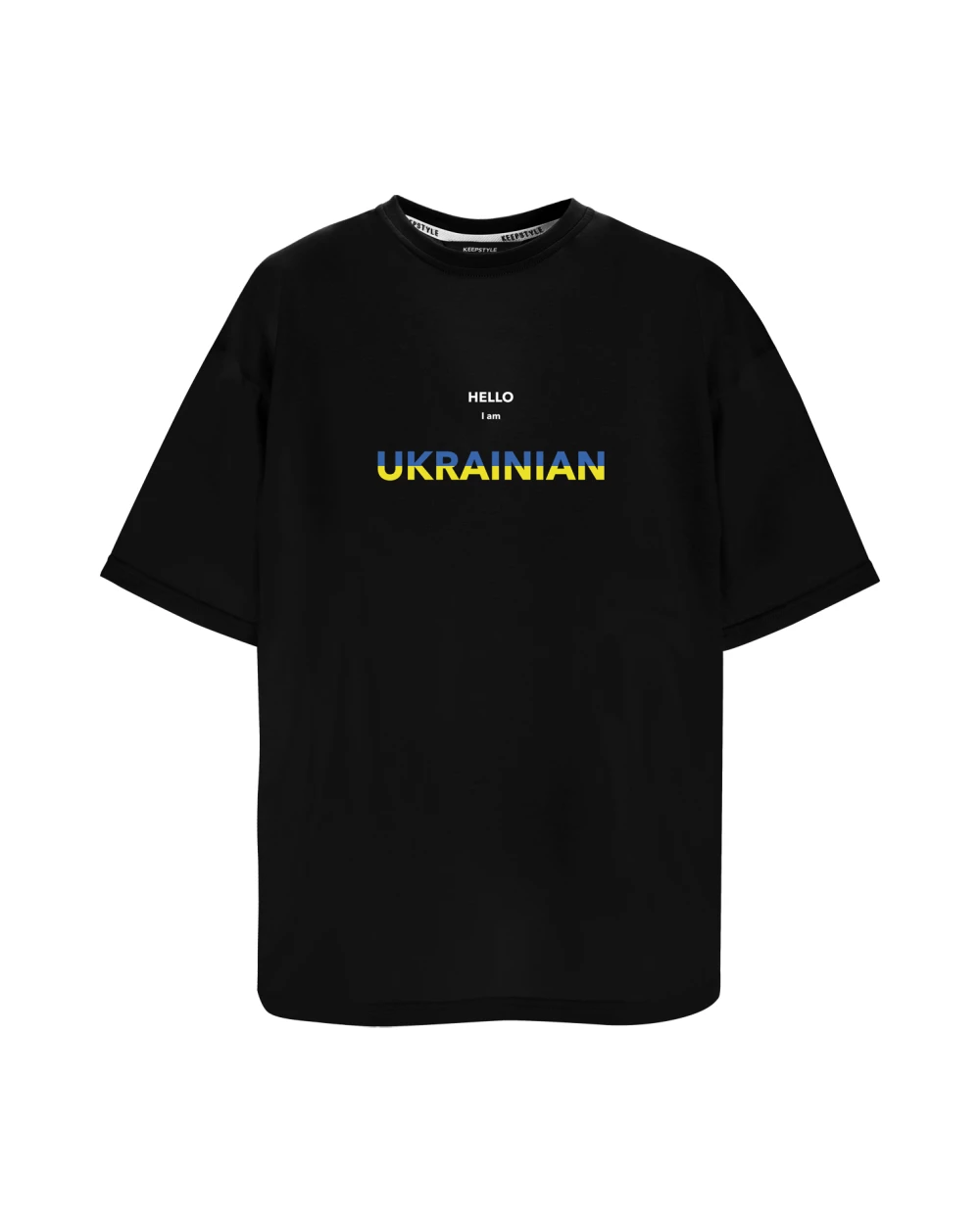 футболка ukrainian у чорному кольорі