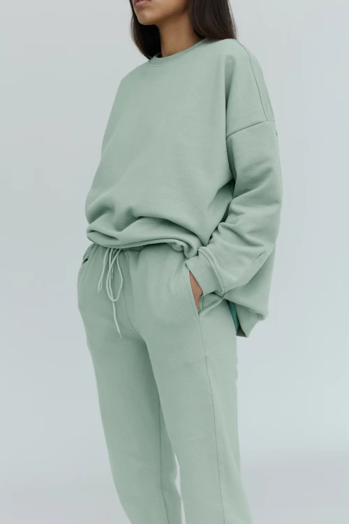 штани unisex uni у блідо-м'ятному кольорі