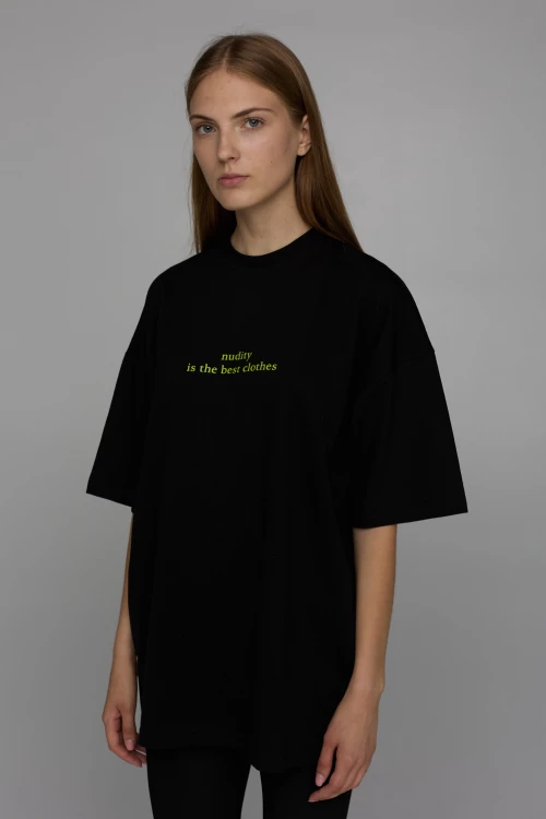 t-shirt nudity in black color