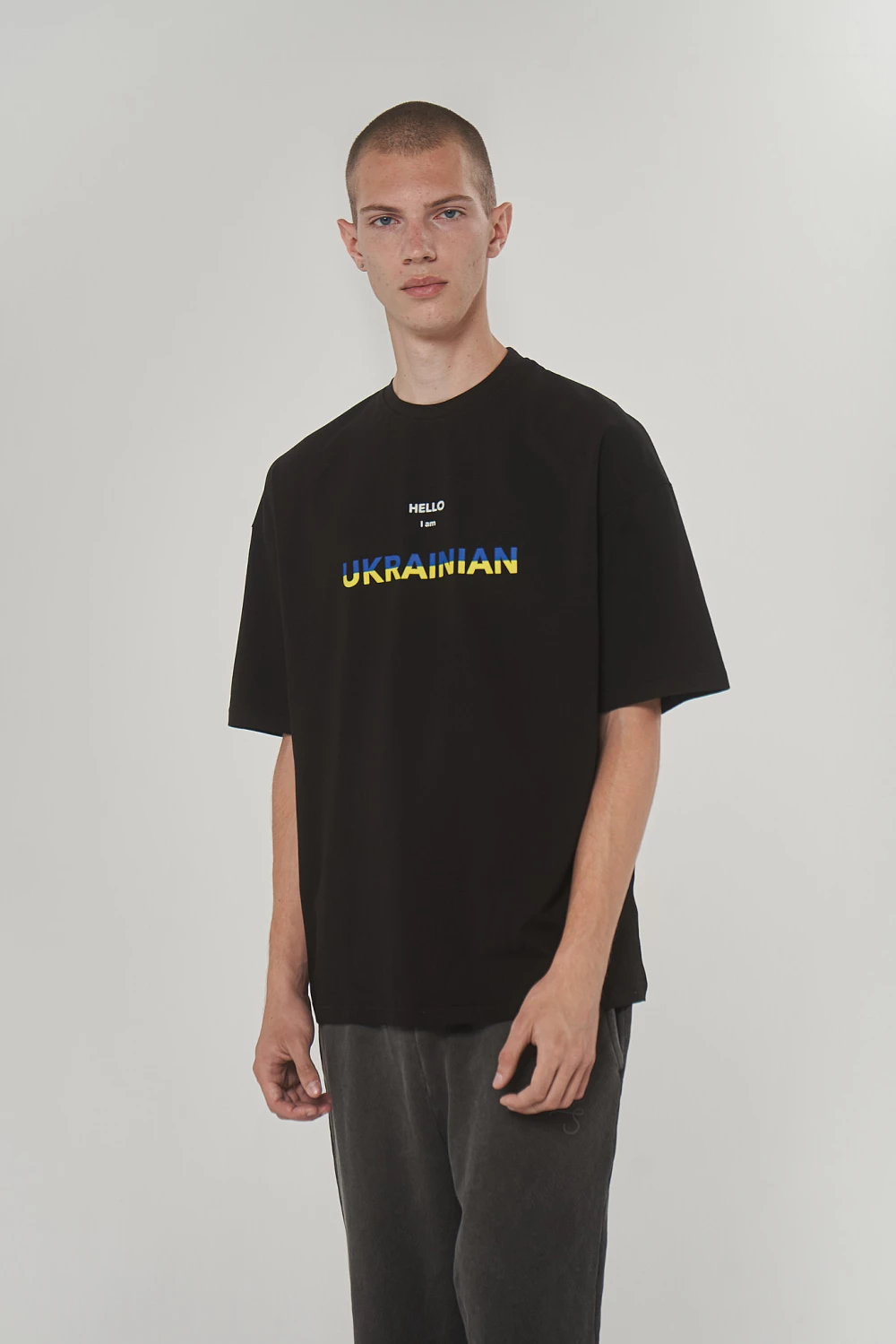 ukrainian t-shirt in black color