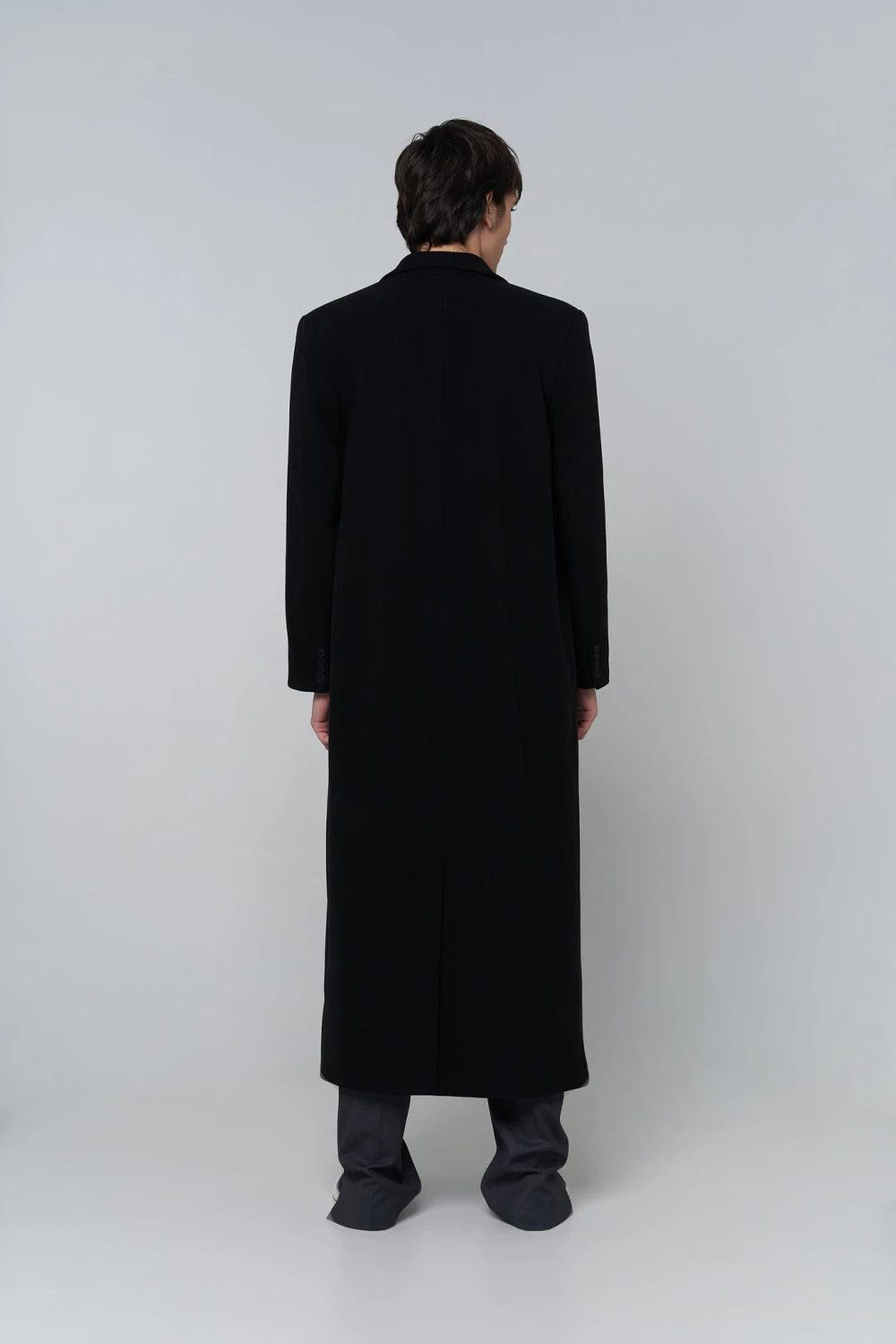 long coat in black color