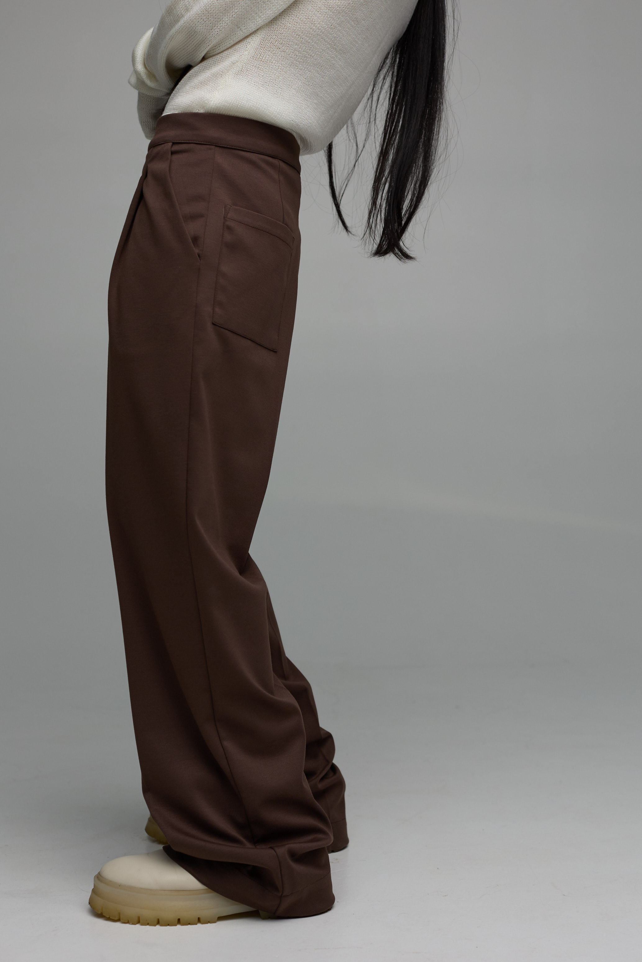 pants classic in brown color