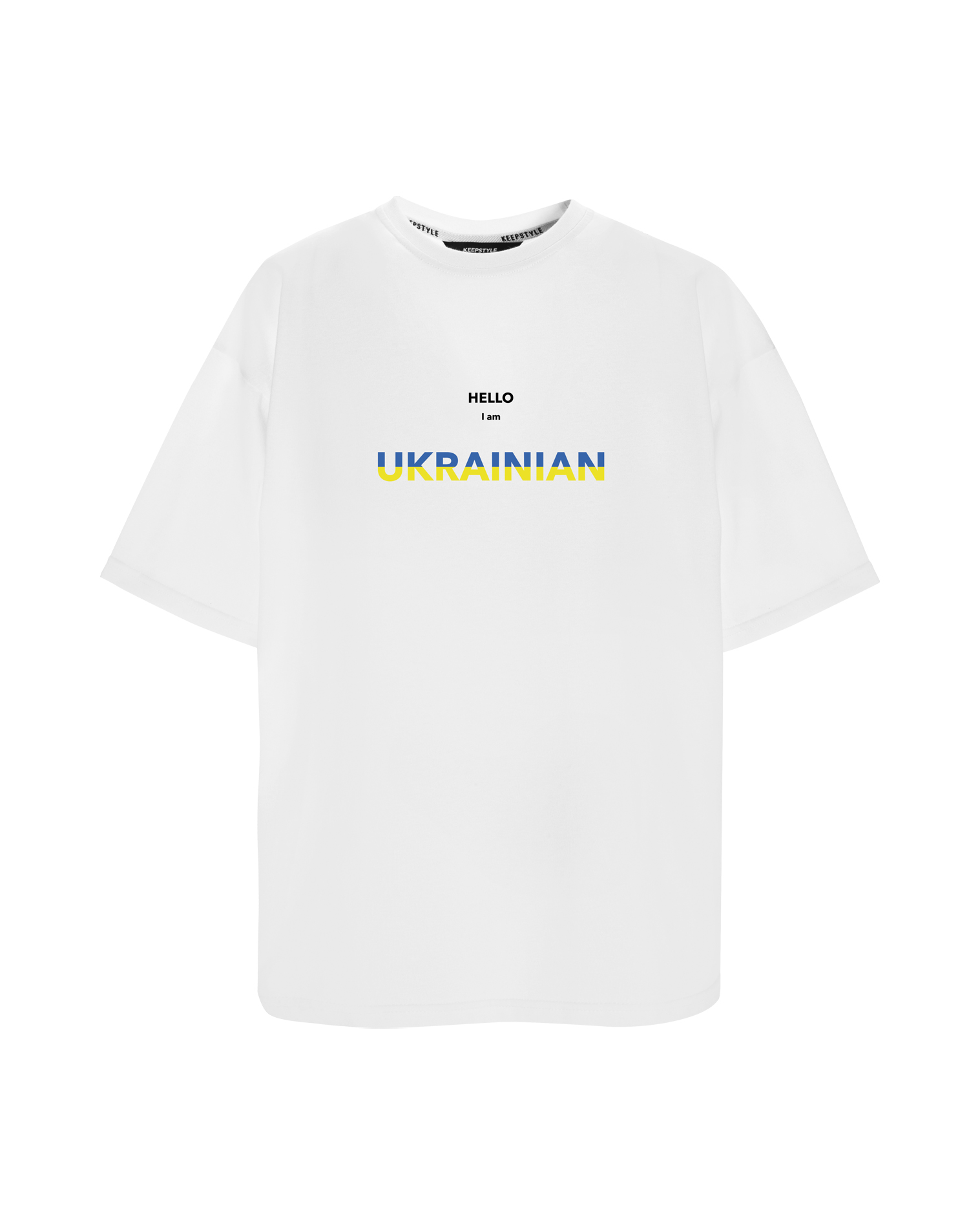 футболка ukrainian uni у білому кольорі