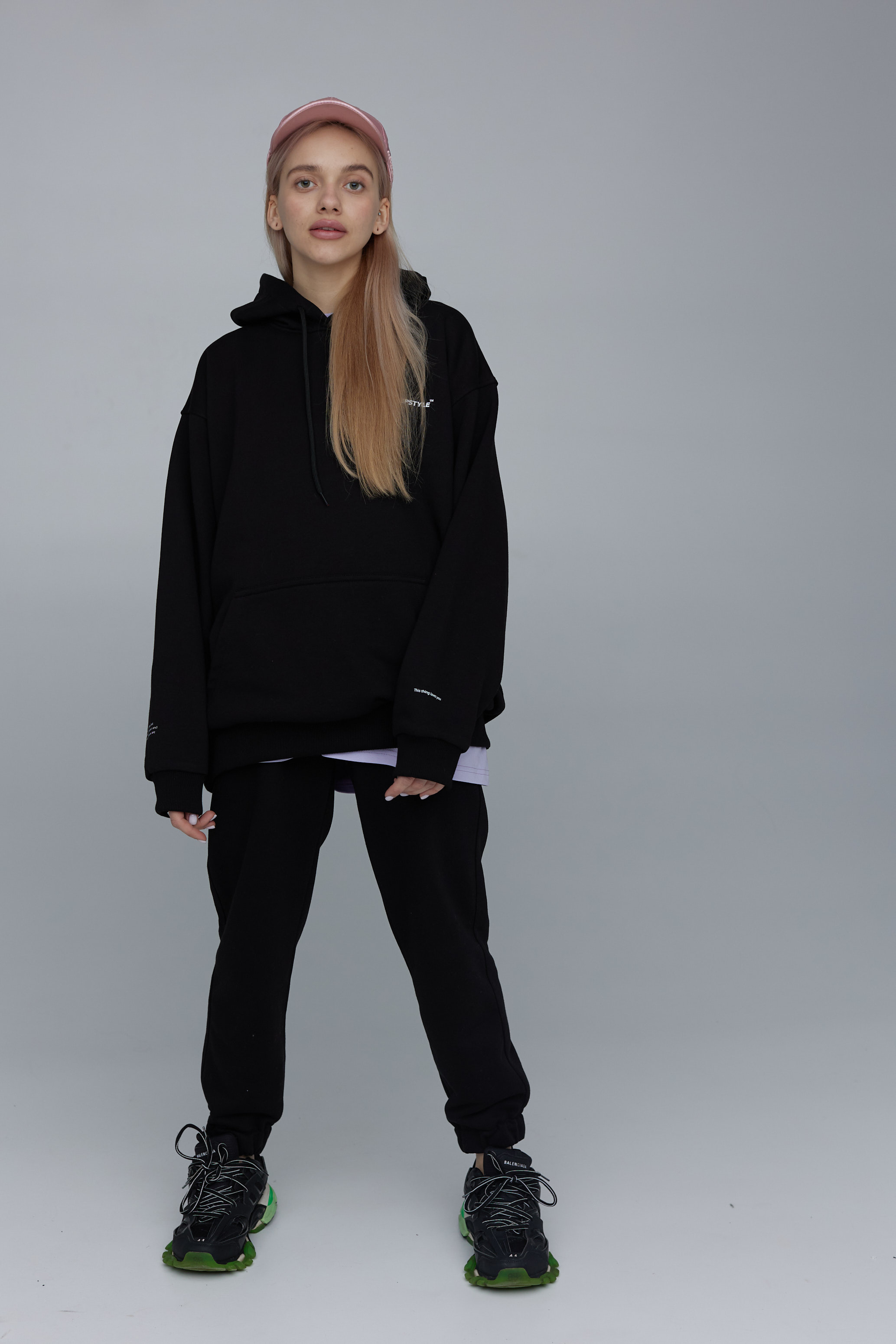 unisex hoodie in black