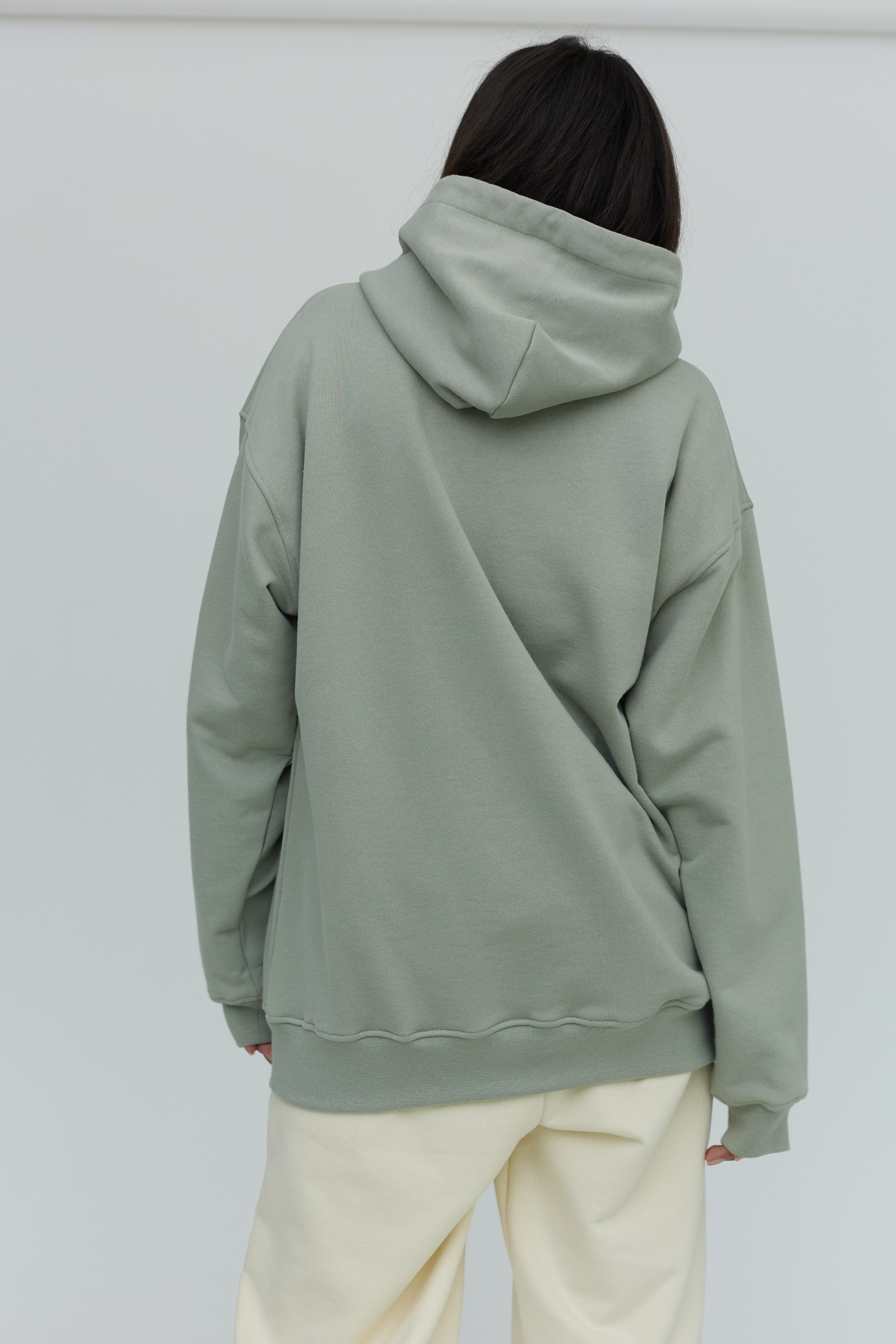 logo hoodie in forest color