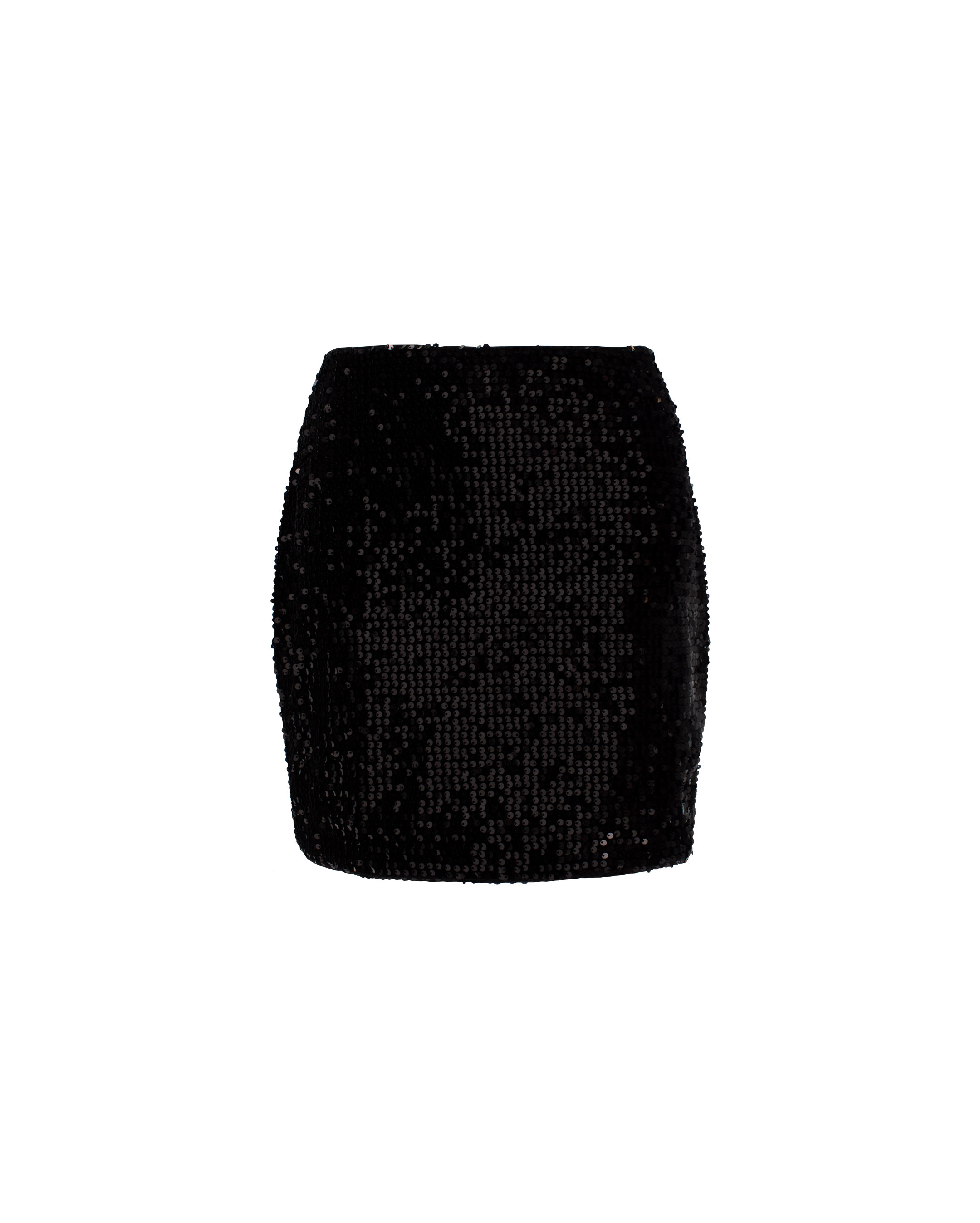 black sequin skirt