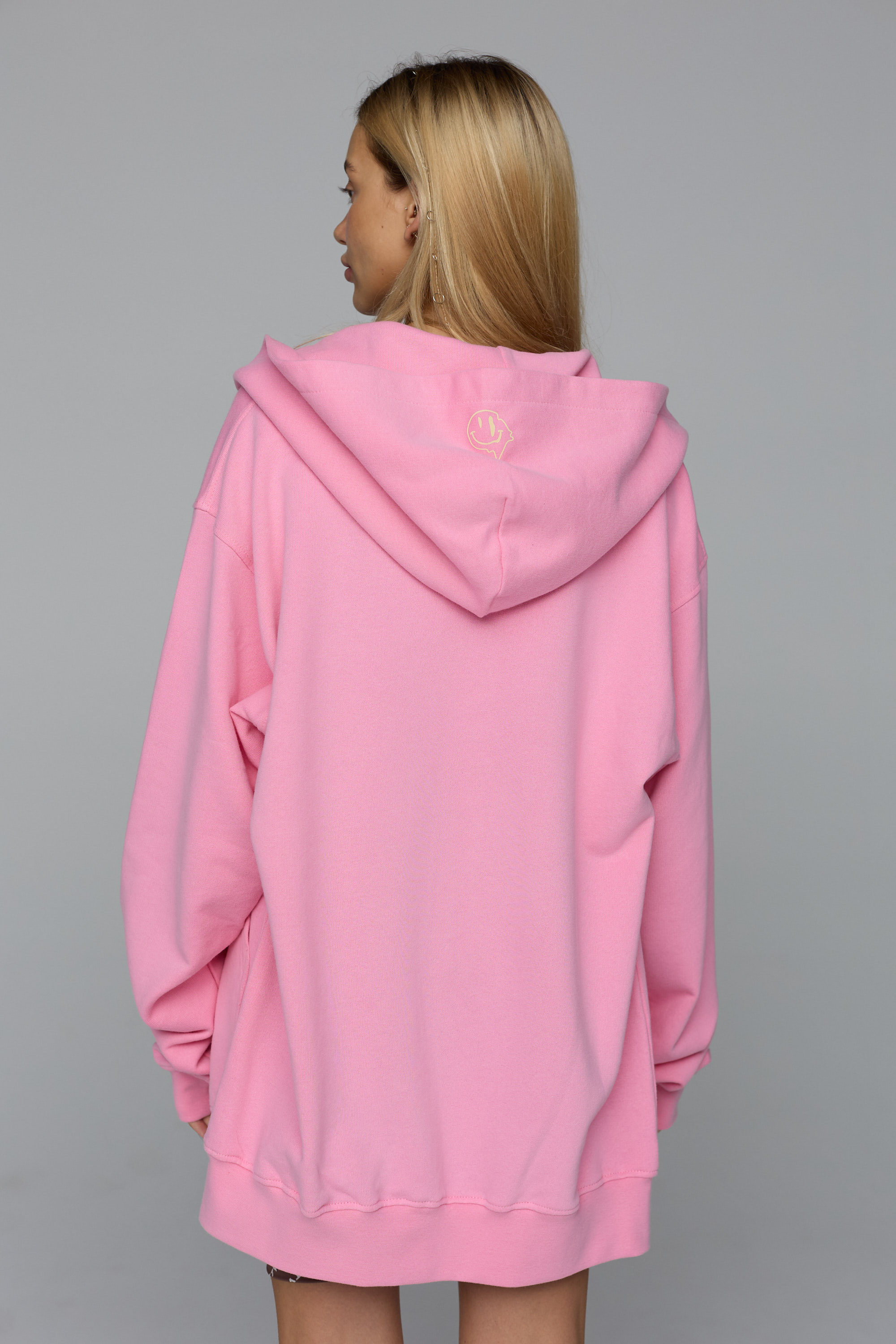 zip-up hoodie  in bubble color