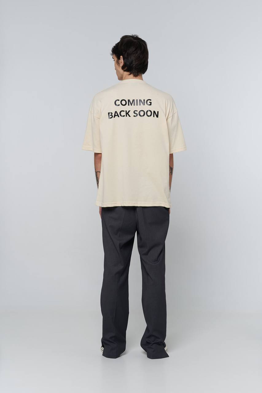 not refugee t-shirt in vanilla color